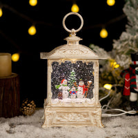 HKM-905555 Christmas Music Box with Crystal Ball Decoration, Iron Hoop and Polyethylene Base, Plays Festive Tunes