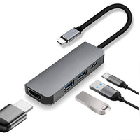 HKM-905683 4-Port USB C to HDMI Docking Station with 4K Transmission Rate