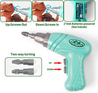HKM-905747 Electric Drill Take Apart Dinosaur Toys Set for Kids - Educational Building Construction Play Set, Age 2 to 13
