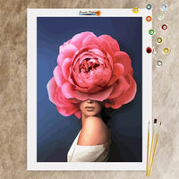 HKM-905875 Frameless Digital Oil Painting of Classic 24 Colors Floral Design, Modern Simplicity 40x50cm