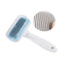 HKM-905875 Pet Comb for Dogs and Cats - Automatic Hair Brush Remover, ABS Material, Available in Blue, Gray, Pink, Green