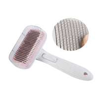 HKM-905875 Pet Comb for Dogs and Cats - Automatic Hair Brush Remover, ABS Material, Available in Blue, Gray, Pink, Green