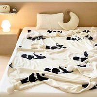 HKM-905939 Panda Pattern Flannel Blanket, Soft Fiber, 150x200cm, All Seasons