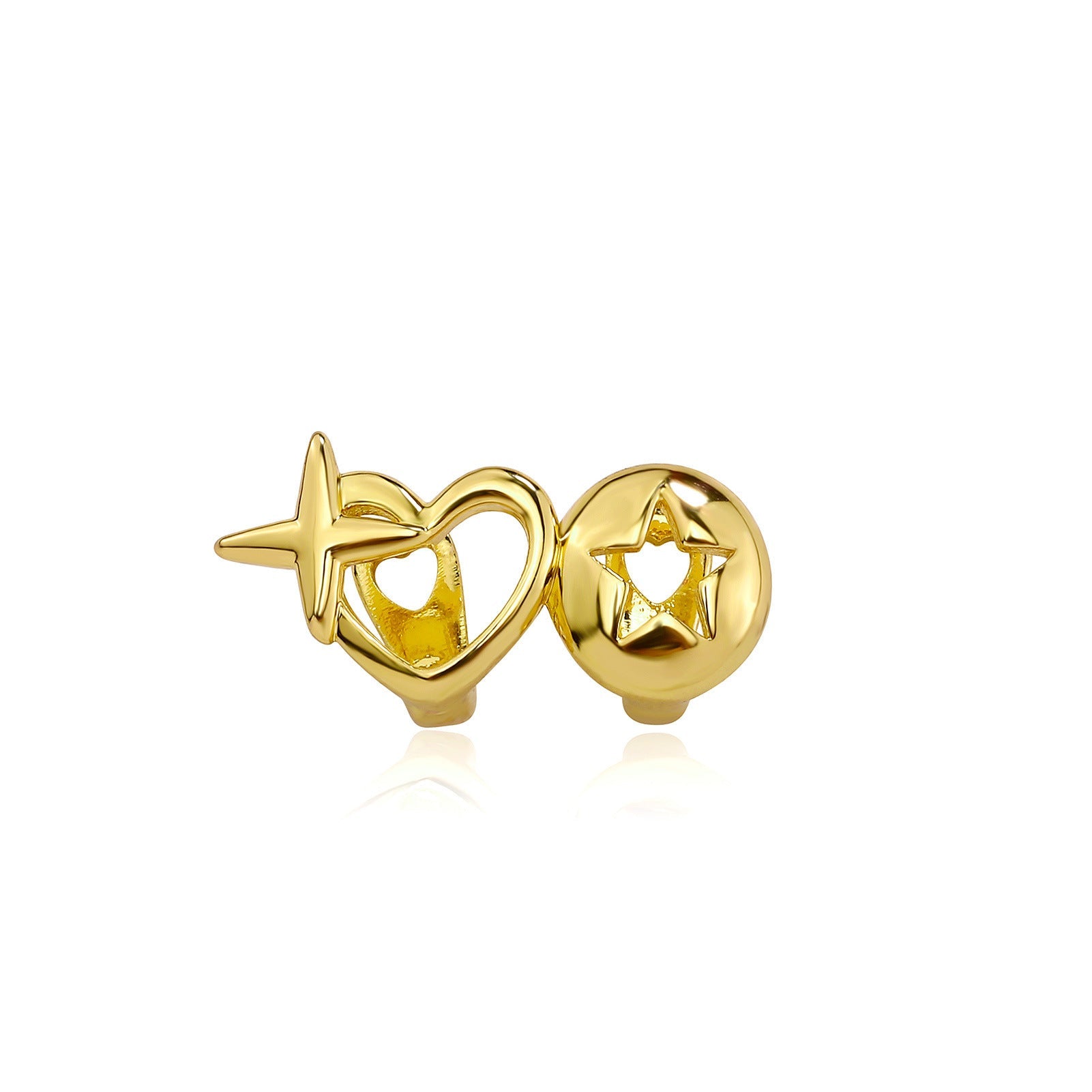 HKM-906067 Hollow Glossy Plating Tooth Socket with Gold, Silver, and Rose Gold Finishes