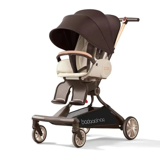 KTX-906131 Compact Travel Stroller with Reversible Handle and 360° Mobility for Newborns