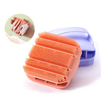HKM-906131 Silicone Scalp Massager with Long Bristles for Deep Cleaning and Gentle Shampooing