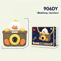HKM-906195 Cartoon Duck Camera Bubble Toy for Kids, Leak-Proof Design, Outdoor Fun Summer Bubble Machine