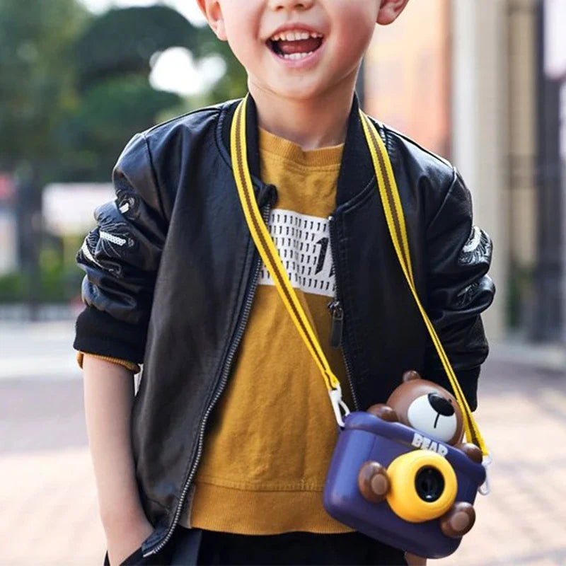 KTX-906195 Cartoon Duck Camera Bubble Toy for Kids, Leak-Proof Design, Outdoor Fun Summer Bubble Machine