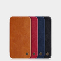 HKM-906195 Nalkin Qin Series Flip Leather Case for iPhone 12 Pro Max - Solid Color Business Style
