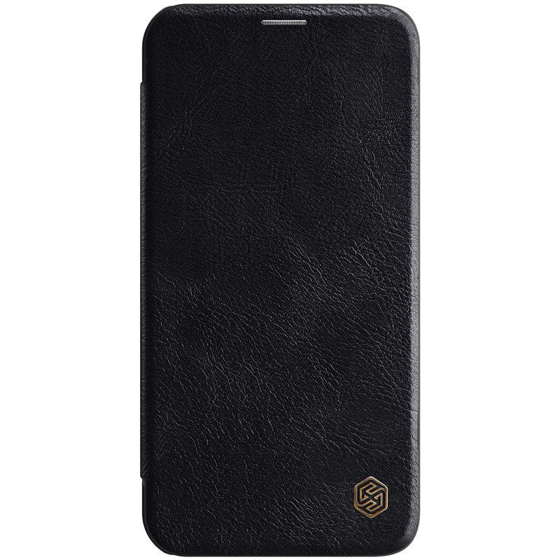 HKM-906195 Nalkin Qin Series Flip Leather Case for iPhone 12 Pro Max - Solid Color Business Style