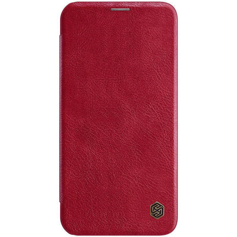 HKM-906195 Nalkin Qin Series Flip Leather Case for iPhone 12 Pro Max - Solid Color Business Style
