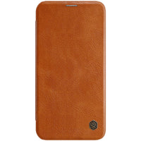 HKM-906195 Nalkin Qin Series Flip Leather Case for iPhone 12 Pro Max - Solid Color Business Style