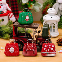 HKM-906387 Mini Tinplate Handbag Candy Boxes for Christmas Storage - Various Styles Available