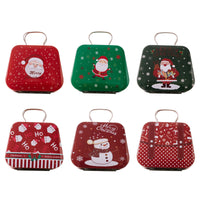 HKM-906387 Mini Tinplate Handbag Candy Boxes for Christmas Storage - Various Styles Available