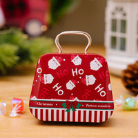 HKM-906387 Mini Tinplate Handbag Candy Boxes for Christmas Storage - Various Styles Available