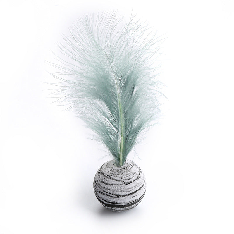 HKM-906707 Cat-related Products Feather EVA Material Lightweight Foam Ball Throwing Toy