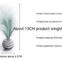 HKM-906707 Cat-related Products Feather EVA Material Lightweight Foam Ball Throwing Toy