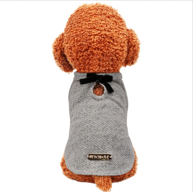 HKM-906707 Cute Cotton Bow Tie T-shirt for Dogs – Various Sizes Available