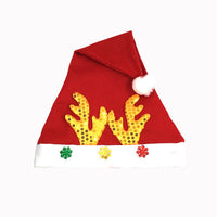 HKM-906707 Cute Deer Christmas Hat for Adults and Children - Non-Woven Fabric Holiday Decoration