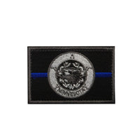 HKM-906771 Embroidered Cloth Stickers with Velcro Epaulets for Clothing - Louisiana, Montana, Minnesota Designs