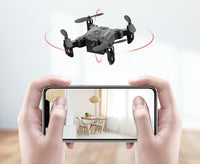 HKM-906771 Mini Folding Drone with High-Definition Aerial Photography, USB Charging, and Remote Control - Compact Design for Easy Portability