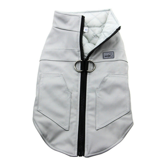HKM-906771 Warm Casual Vest for Dogs and Cats in Grey, Purplish Red, and Brown - Available in Multiple Sizes