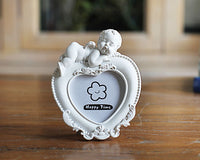 HKM-907027 Cupid Little Angel Heart-Shaped Resin Photo Frame with Variety of Designs and Sizes