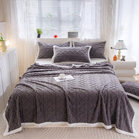 HKM-907091 Solid Color Multi-Functional Blanket in Taffeta Velvet – Various Sizes Available