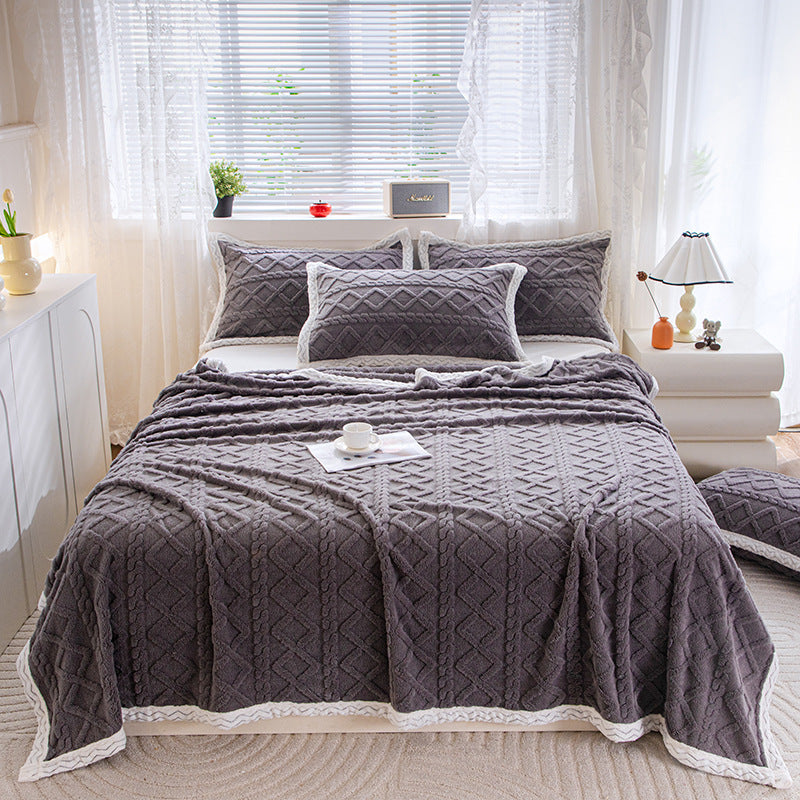 HKM-907091 Solid Color Multi-Functional Blanket in Taffeta Velvet – Various Sizes Available