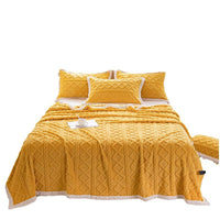 HKM-907091 Solid Color Multi-Functional Blanket in Taffeta Velvet – Various Sizes Available