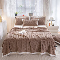 HKM-907091 Solid Color Multi-Functional Blanket in Taffeta Velvet – Various Sizes Available