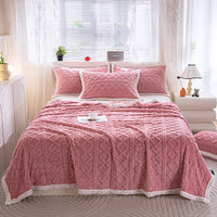HKM-907091 Solid Color Multi-Functional Blanket in Taffeta Velvet – Various Sizes Available
