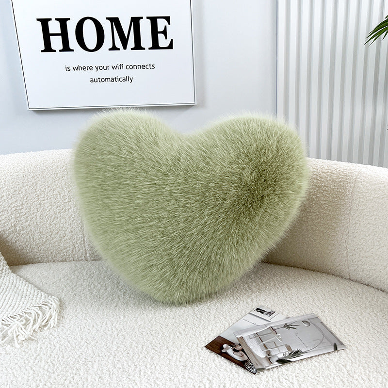 HKM-907219 Light Luxury Faux Fur Plush Pillow in Various Colors and Sizes