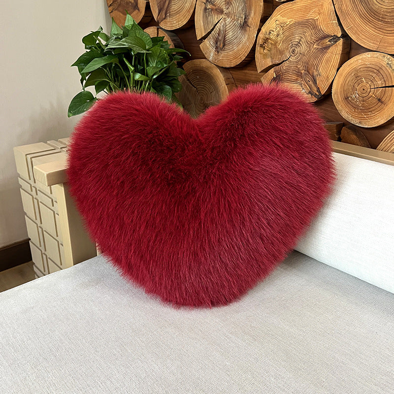 HKM-907219 Light Luxury Faux Fur Plush Pillow in Various Colors and Sizes