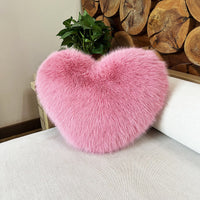 HKM-907219 Light Luxury Faux Fur Plush Pillow in Various Colors and Sizes