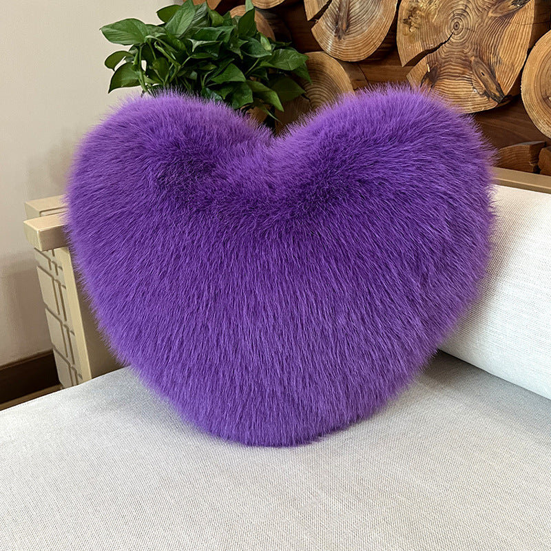 HKM-907219 Light Luxury Faux Fur Plush Pillow in Various Colors and Sizes