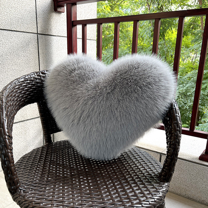 HKM-907219 Light Luxury Faux Fur Plush Pillow in Various Colors and Sizes