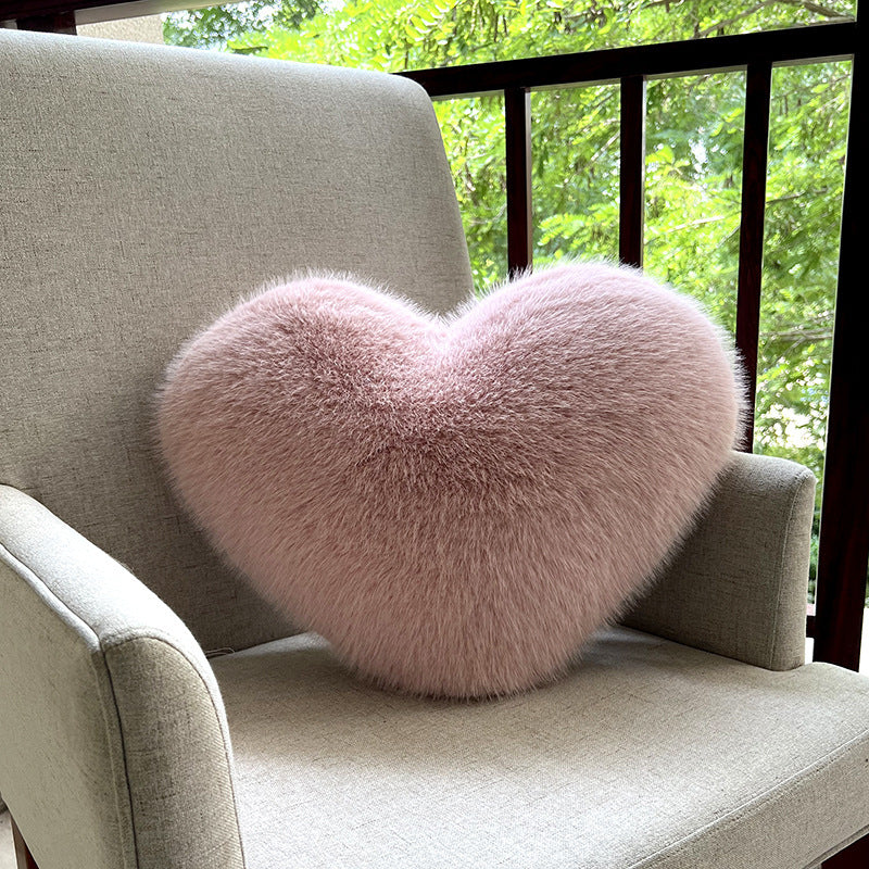 HKM-907219 Light Luxury Faux Fur Plush Pillow in Various Colors and Sizes