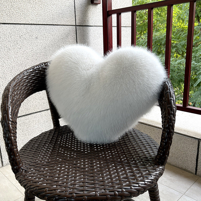 HKM-907219 Light Luxury Faux Fur Plush Pillow in Various Colors and Sizes