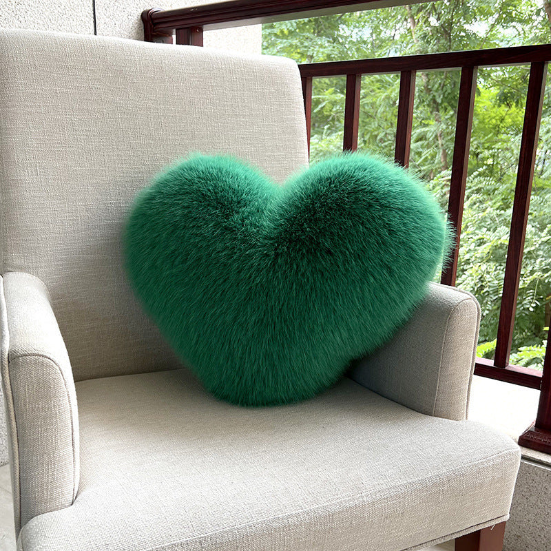 HKM-907219 Light Luxury Faux Fur Plush Pillow in Various Colors and Sizes