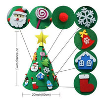 HKM-907219 Three-Dimensional Handmade Felt Christmas Tree Decoration with Lights