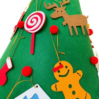 HKM-907219 Three-Dimensional Handmade Felt Christmas Tree Decoration with Lights