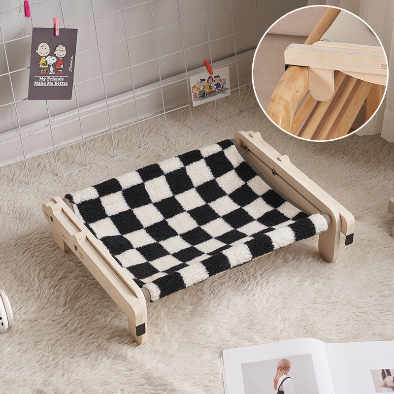 HKM-907283 Solid Wood Removable and Washable Pet Bed in Various Colors for Cats and Dogs
