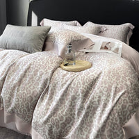 HKM-907411 Lyocell Fiber Four-Piece Plant and Flower Quilt Cover Set - Available in Multiple Sizes