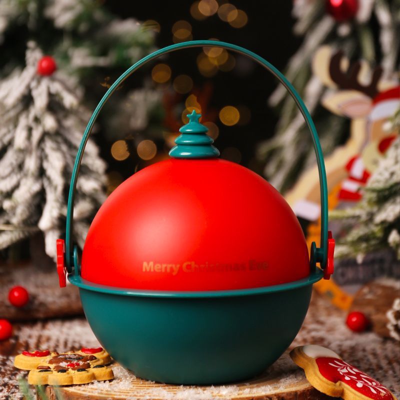 HKM-907539 Christmas Fruit Gift Box with Decorative Tote Bag - Assorted Styles and Inside Treats