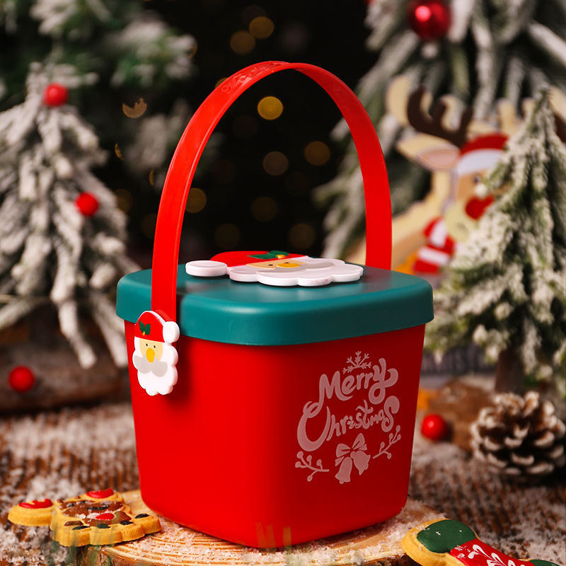 HKM-907539 Christmas Fruit Gift Box with Decorative Tote Bag - Assorted Styles and Inside Treats