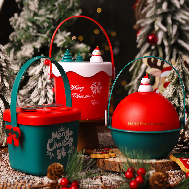 HKM-907539 Christmas Fruit Gift Box with Decorative Tote Bag - Assorted Styles and Inside Treats