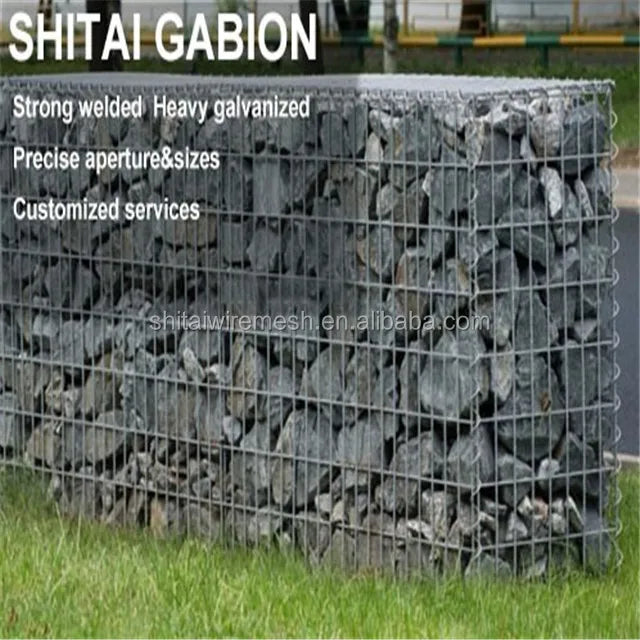 KTX-907603 Welded Stone Gabion Cage Planter 200x100x50 cm for Garden and Landscaping