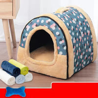 HKM-907795 Detachable And Washable Kennel Cat Litter Closed House For Cats Warm Pet Supplies