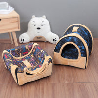 HKM-907795 Detachable And Washable Kennel Cat Litter Closed House For Cats Warm Pet Supplies